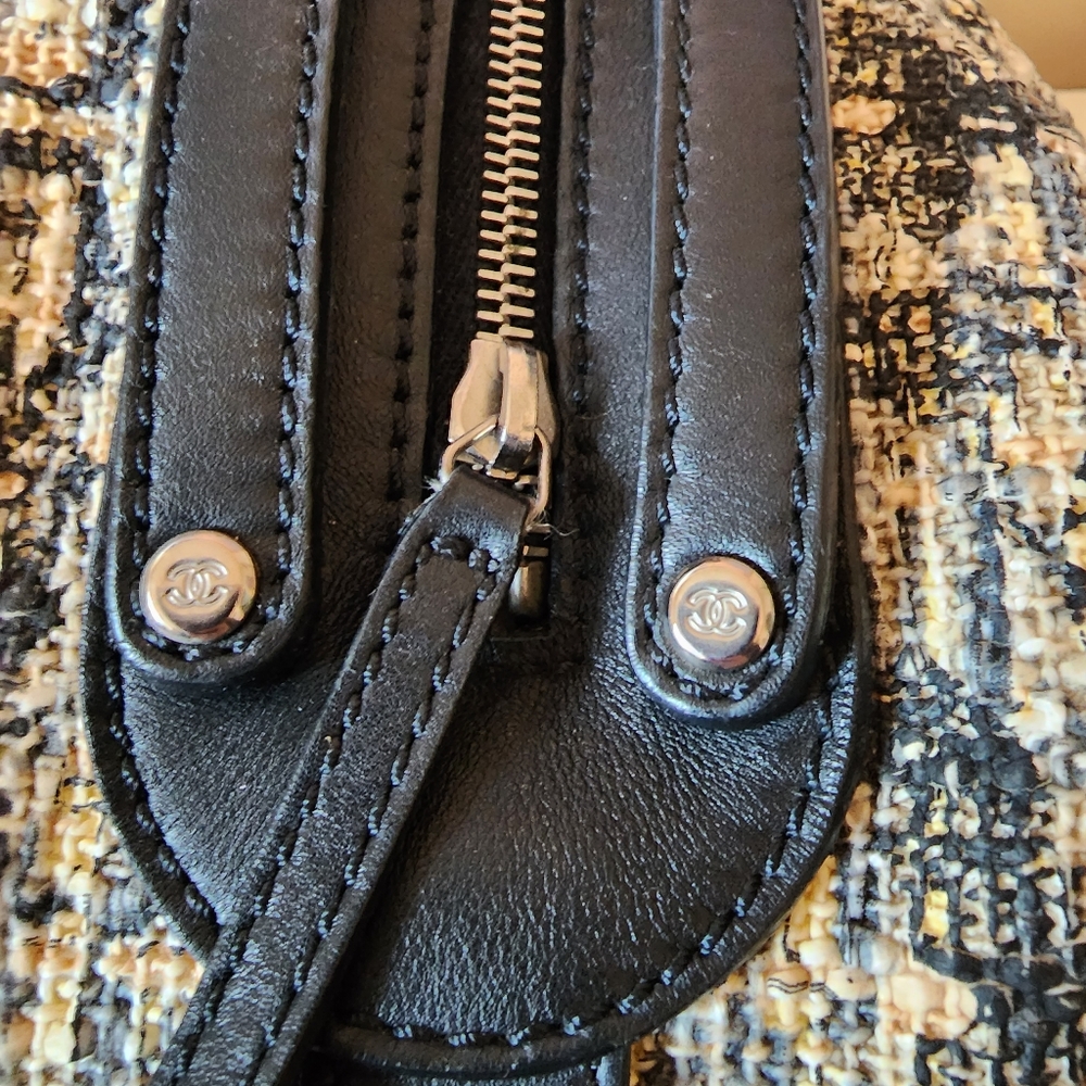Chanel tweed satchel / speedy style - Picture 10 of 16